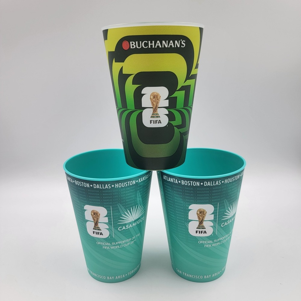 Official Casamigos Buchanans World Cup FIFA 2026 Drinking Cup Set Of 3 Collector
